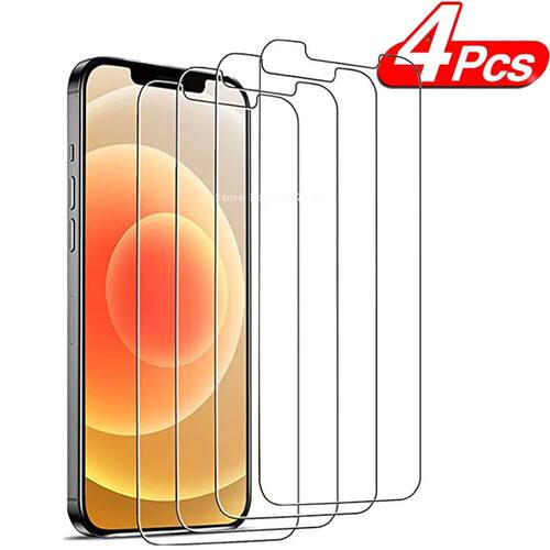 4PCS Anti-Burst  Protective Glass  For iPhone 14 15 Plus 12