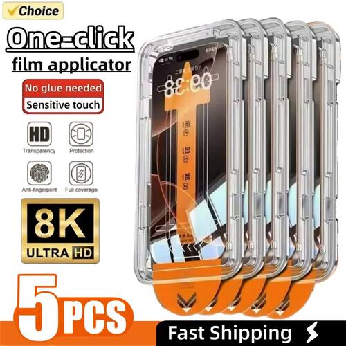 5PCS Easy Install High Definition Screen Protector For iPhon
