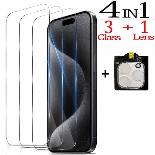 9H Camera Lens & Screen Protector For iPhone 16 15 Pro Max T