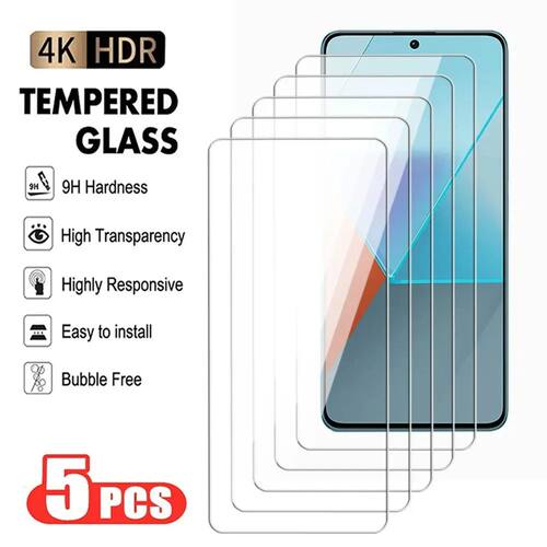 5PCS Full Cover Tempered Glass Screen Protector For Xiaomi R