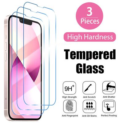 3PCS Clear High Quality Glass for IPhone 17 16 15 14 13 12 11 Pro Mini X Xr Xs 16E Screen Protector