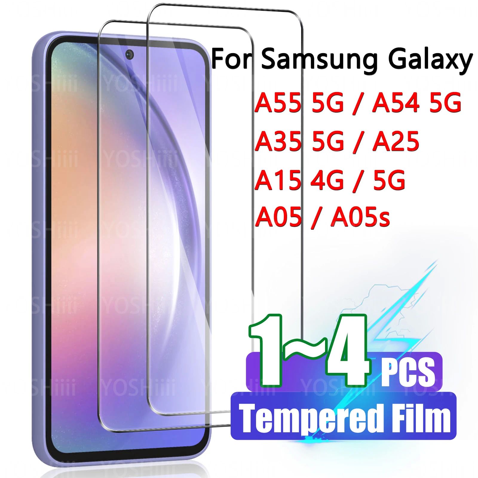 Tempered Glass For Samsung Galaxy A55 A54 A53 A50 A23 A33 A0