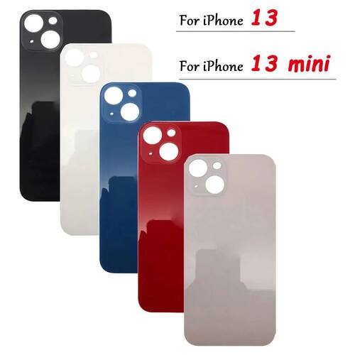 1PCS OEM an 2 in1 Big Hole Back Glass Apply to For iPhone 13