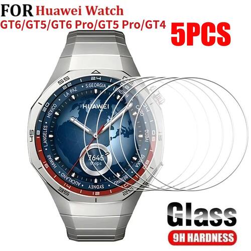 5PCS 9H Tempered Glass for Huawei Watch GT 6 5 4 Pro 46mm 41