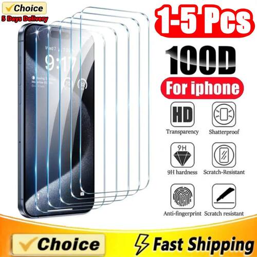 1-5Pcs Tempered Glass For IPhone 17 16 15 14 13 12 11 Pro Ma