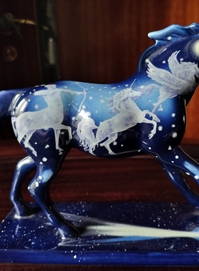 美国 Westland 手工彩绘小马的足迹：“星尘” 陶瓷摆件