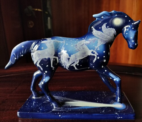 美国 Westland 手工彩绘小马的足迹：“星尘” 陶瓷摆件