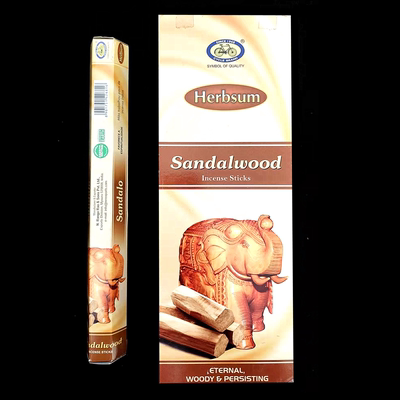 印度香Herbsum品牌sandalwood檀香木线香竹签香室内薰香植物香料