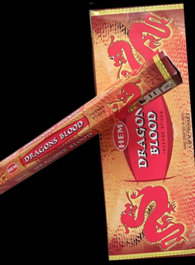 印度香HEM Dragons Blood龙血塔香净化棍香冥想熏香家用安神香
