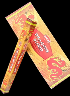 印度香HEM牌DRAGONS BLOOD龙血木香薰财源广进香龙涎香室内熏香