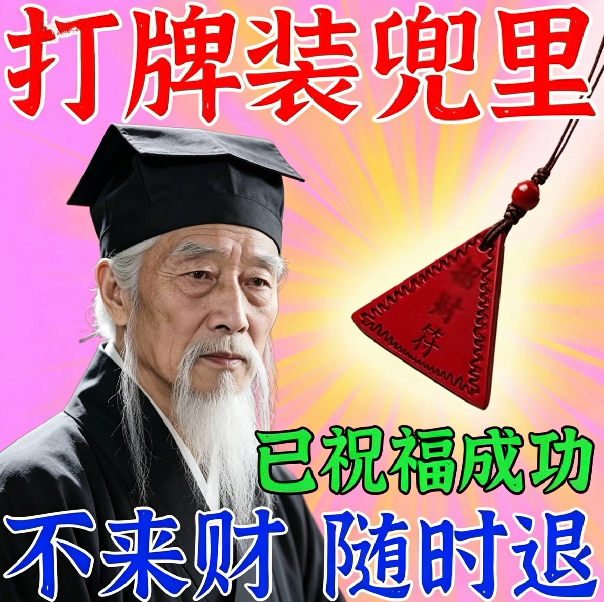 打麻将赢钱逢赌稳赢把把胡只进不出随身带钥匙扣