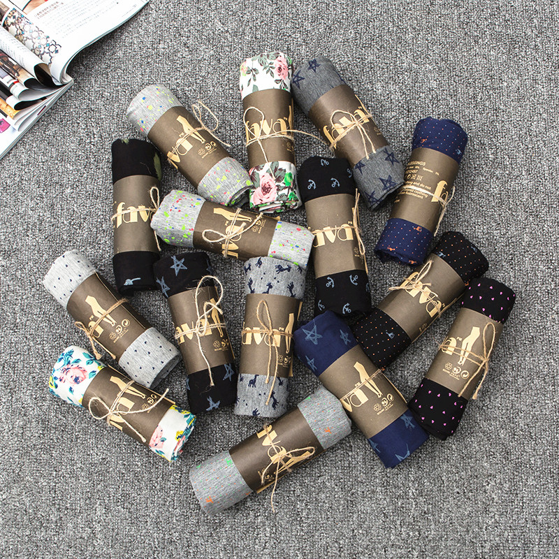 定制印花高腰加肥莫代尔打底裤