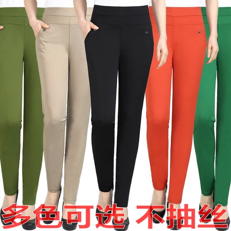 夏季薄款九分裤中年女裤松紧高腰弹力彩色9分裤妈妈夏装休闲裤新在类目 女装/女士精品, 中老年女装中 - 来自Buy2taobao.com提供专业的淘宝代购服务
