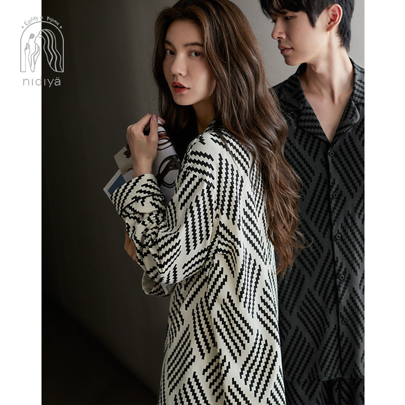 妮狄娅柔软棉春秋简约家居服套装
