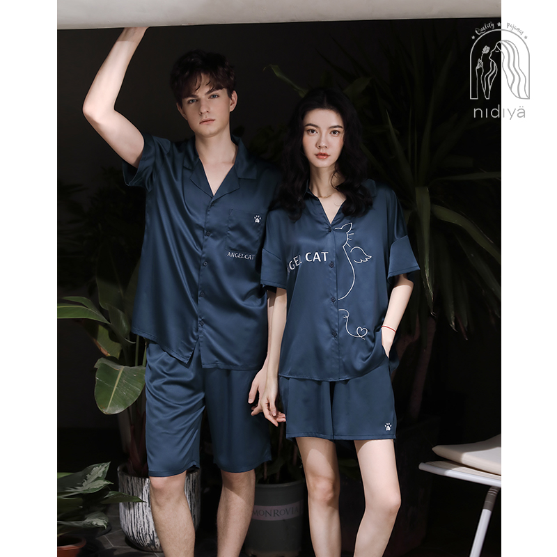 妮狄娅情侣冰丝时尚轻奢家居服