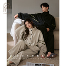 妮狄娅冬季 珊瑚绒睡衣女加厚保暖立领男休闲运动可外穿家居服套装