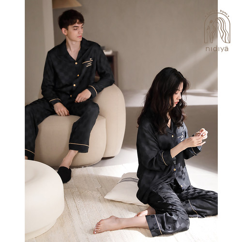妮狄娅情侣冰丝时尚轻奢家居服