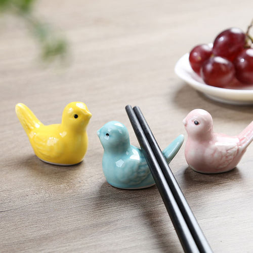 陶瓷筷子垫托家用餐桌小鸟筷子架餐厅创意公筷架筷置筷子托小摆件