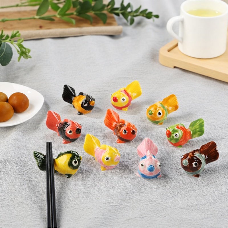 创意小金鱼陶瓷筷子架工艺品小摆件筷托筷架小鱼家用筷枕书房笔架,餐饮具,筷子架,淘宝优惠券,粉丝福利购,淘宝优惠卷