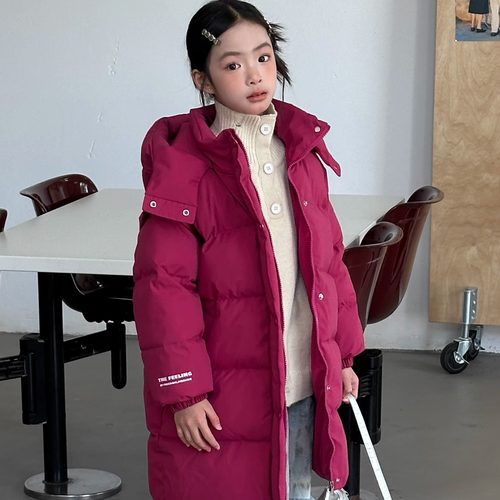 儿童棉服冬季男女童2025新款加厚棉袄外套宝宝中长款冬装保暖棉衣