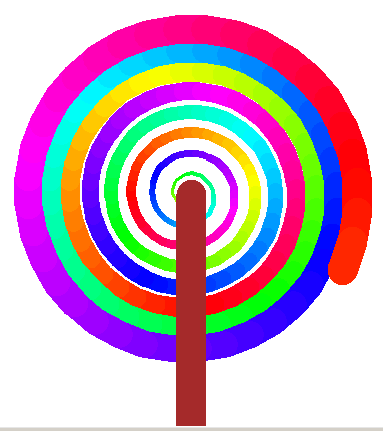 turtle棒棒糖_python创意绘画原创作品by李兴球