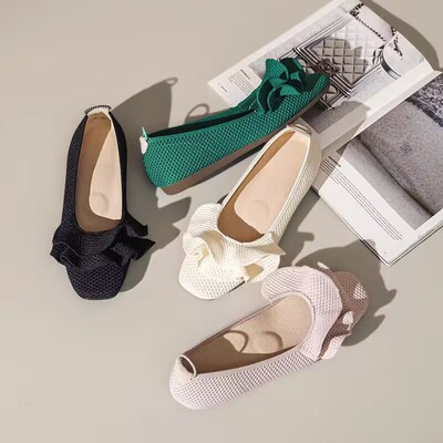 法式气质软底舒适飞织女鞋