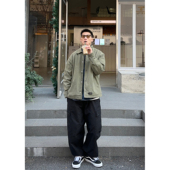 Batterup25秋冬新款 做旧加绒加厚教练夹克外套男潮牌 上衣水洗工装