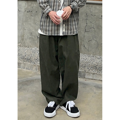 Batterup长裤日系宽松直筒休闲裤