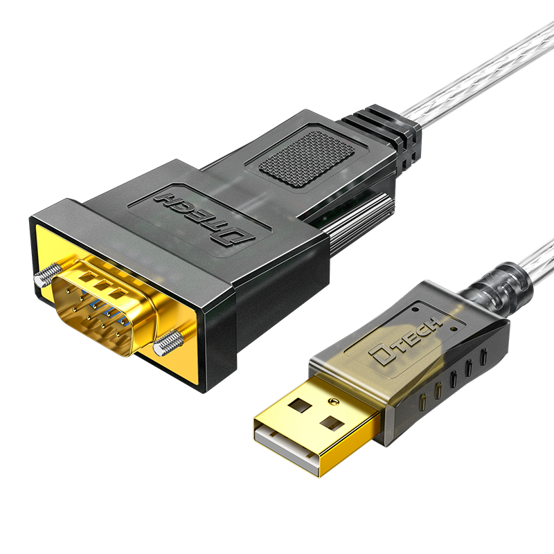 帝特usb转rs232串口线工业级COM口连接电脑9针九针db9公母头打印机数据线一对多USB转串口线DT-5002E