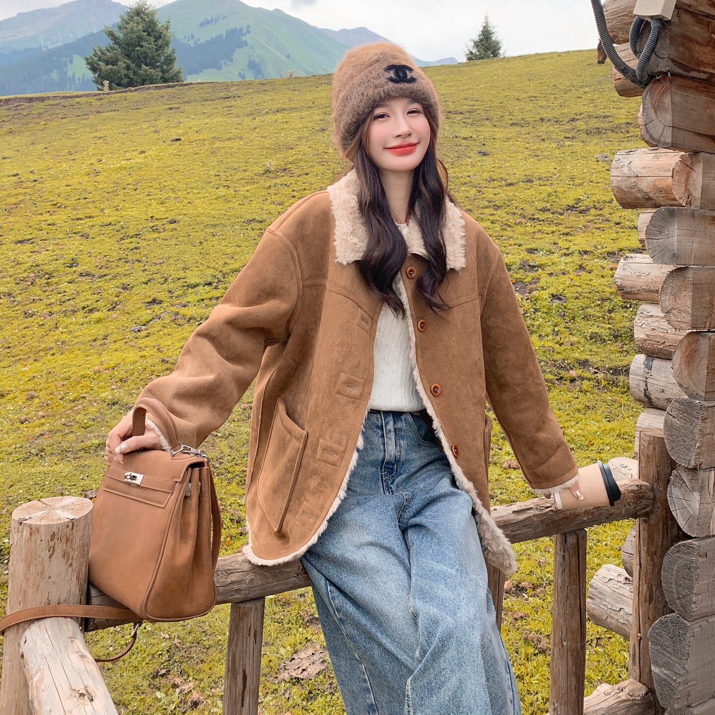现货新款两面穿皮毛一体外套239-25118-p215k328,女装短外套,浙宝239