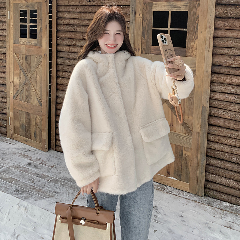 新款仿兔毛外套239-25116-P195k288，女装短外套，浙宝239