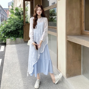 有买家秀  现货  新款连衣裙罩衫两件套套装239-2589-P165k248图片