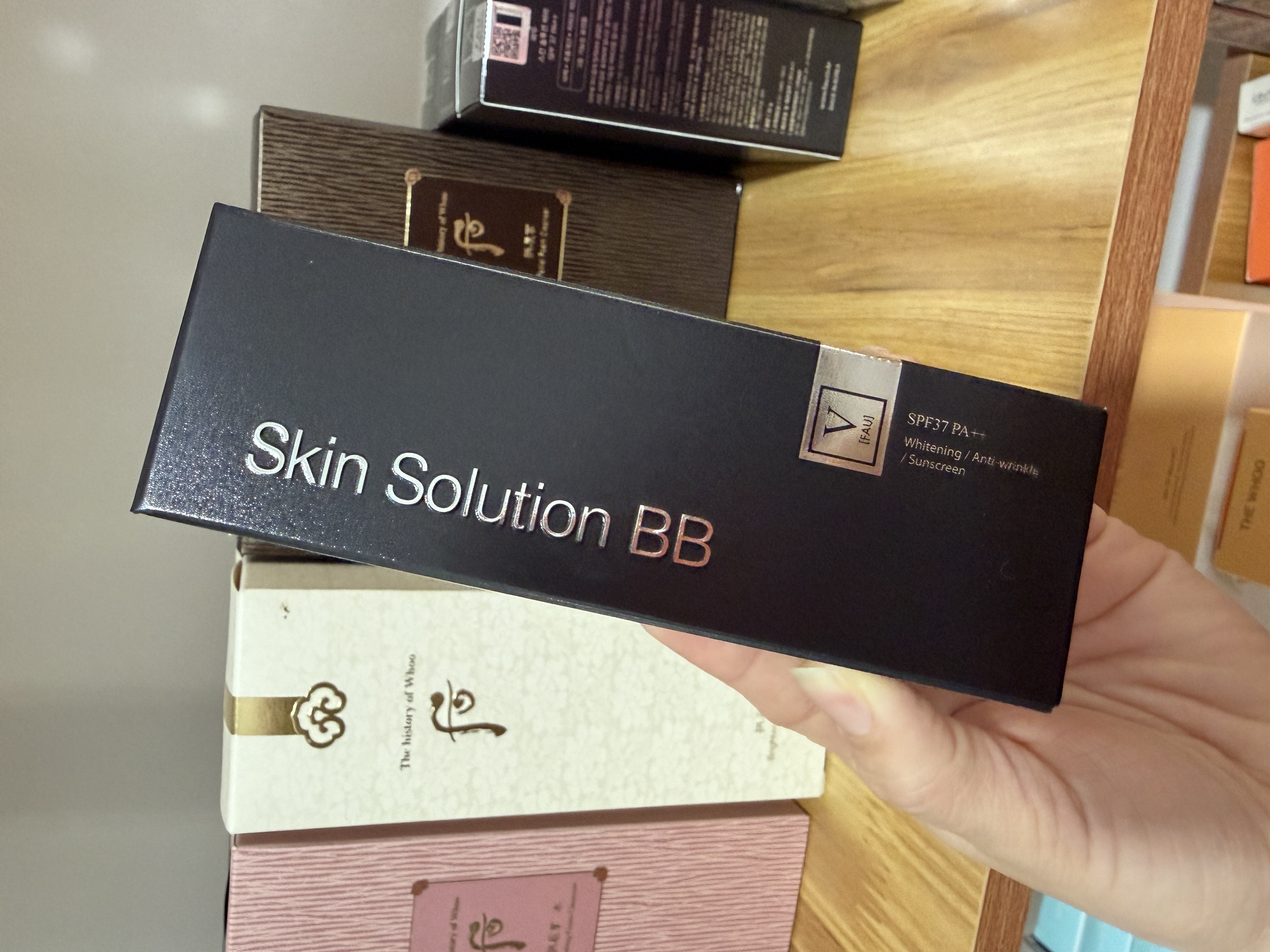 韩国fau bb霜遮瑕提亮肤色隐形毛孔隔离遮瑕自带海绵刷头滋润度高