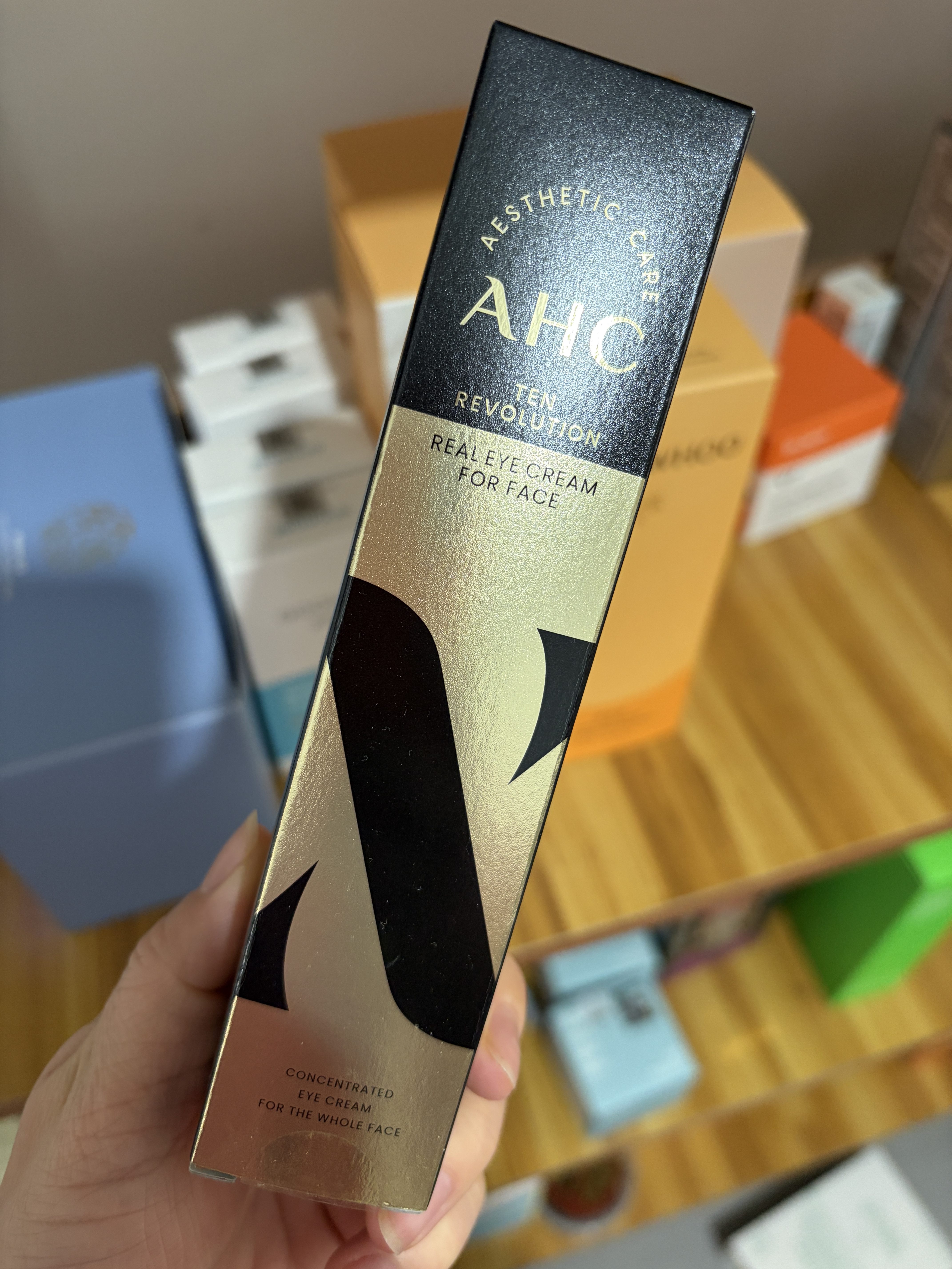 韩国ahc十代眼霜胶原蛋白紧致淡化细纹黑眼圈正装