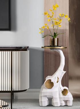 北欧轻奢小茶几现代简约大象托盘客厅网红小桌子家居摆件乔迁礼物