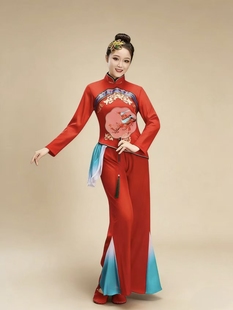 秧歌服女2025新款东北大地飞歌舞蹈服腰鼓喜庆陕北秧歌舞演出服装