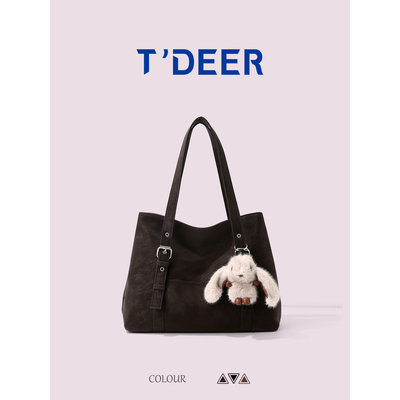 T'deer复古大容量腋下包包女式2025新款大容量上班通勤单肩托特包