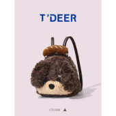 deer复古小众设计毛绒包包女2025新款 秋冬休闲毛茸茸可爱双肩包