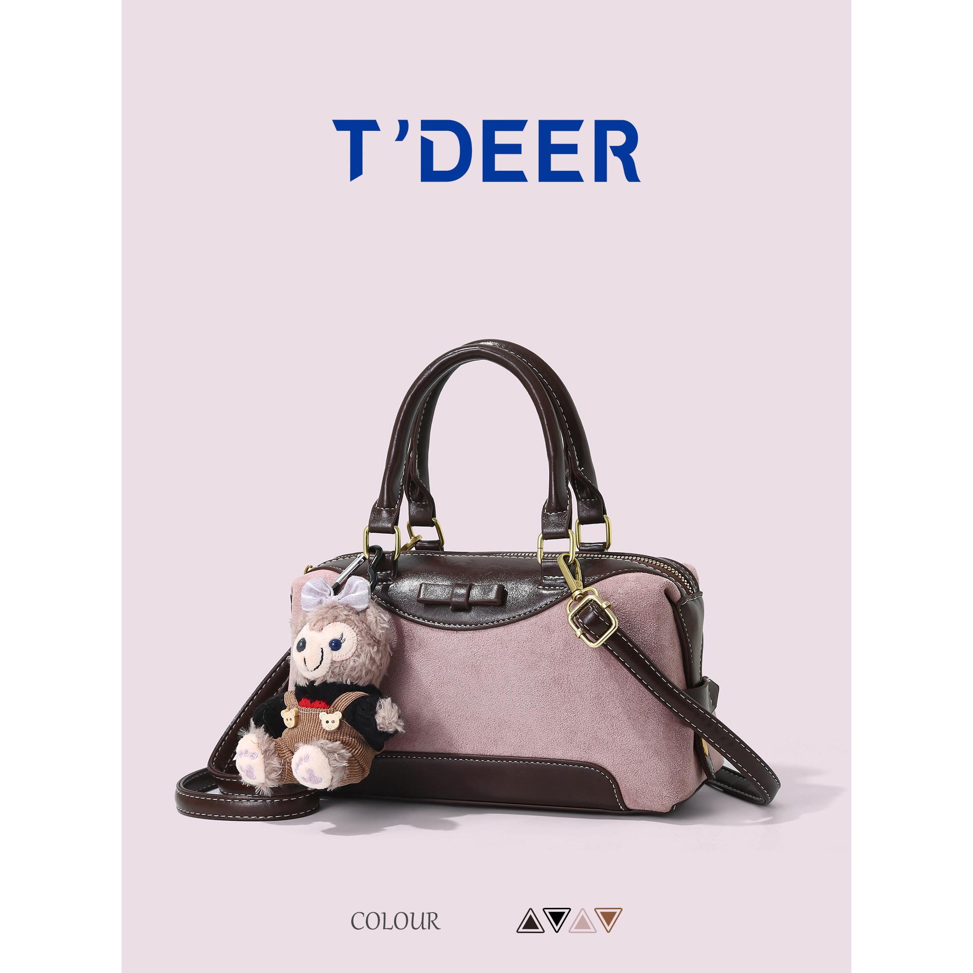 T'deer轻奢小众高级感手提包包女2025新款秋冬时尚通勤单肩斜挎包,箱包皮具/热销女包/男包,通用款女包,淘宝优惠券,粉丝福利购,淘宝优惠卷