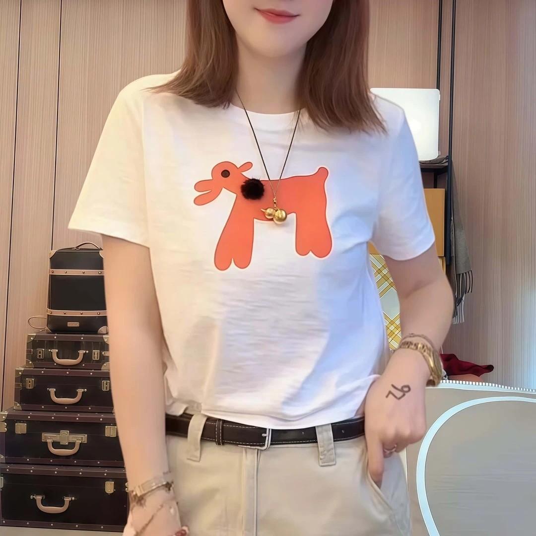 夏季韩系印花显瘦短袖T恤女