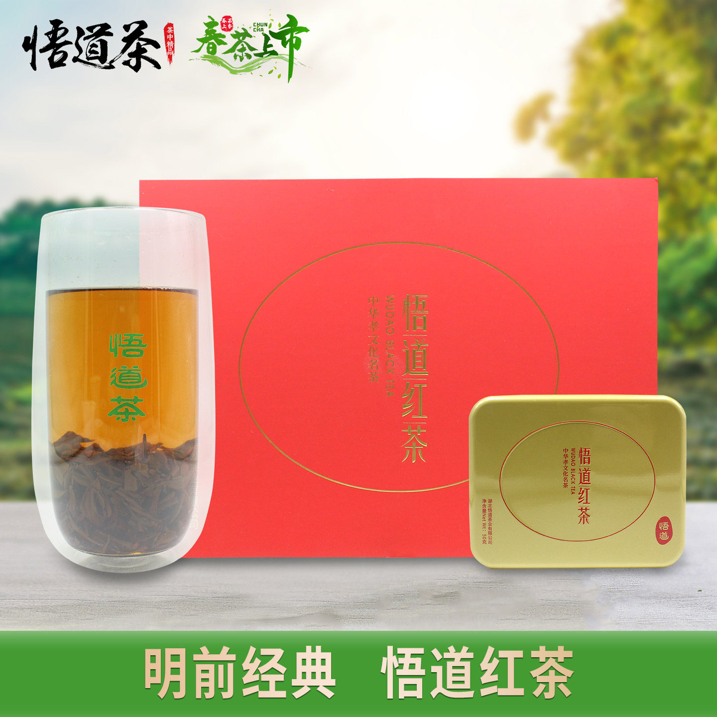 悟道牌明前经典高山小种红茶大悟大别山2026年早春特色功夫茶叶