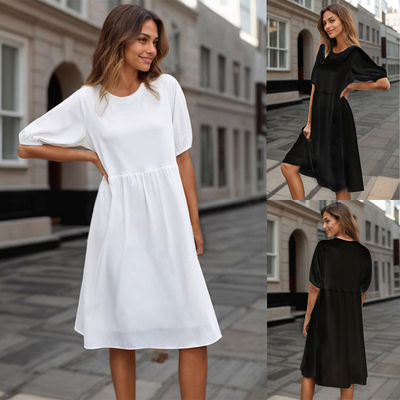 fashion elegant midi dress 2025s women sweet patchwork dress