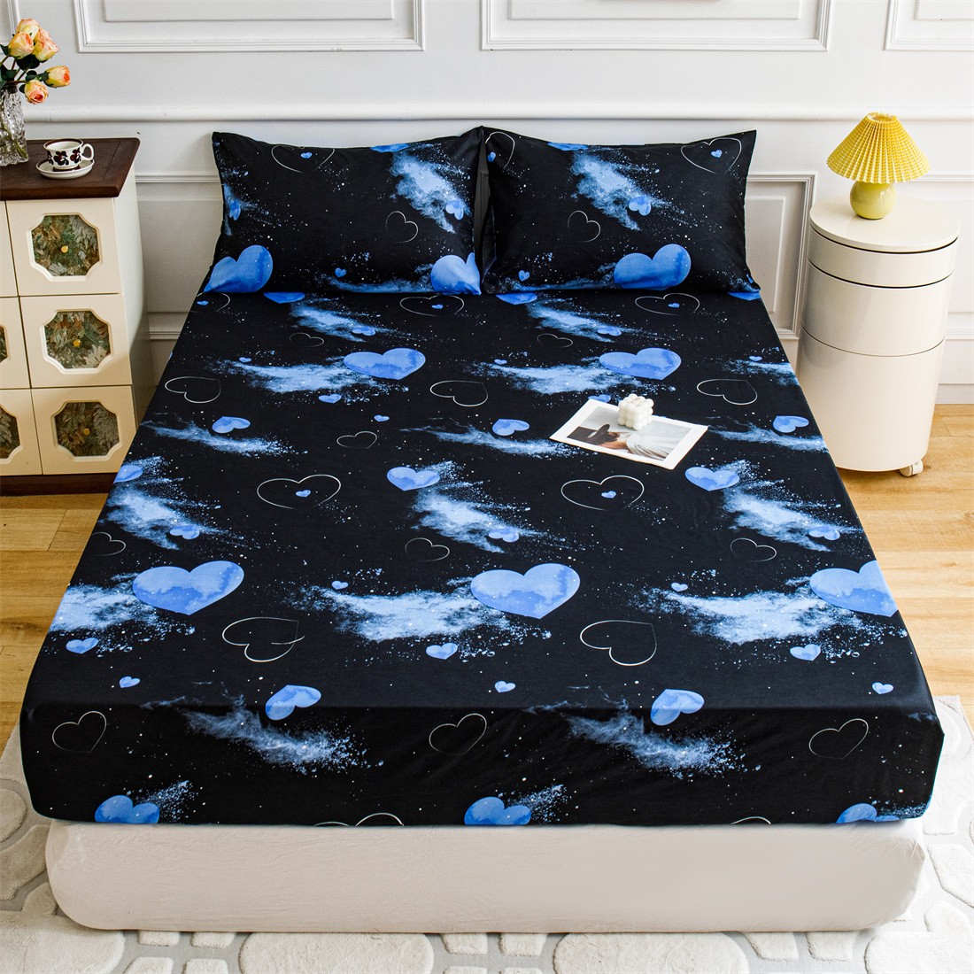 Floral Mattress Protector Pillowcase Fitted Sheet 枕套 床笠