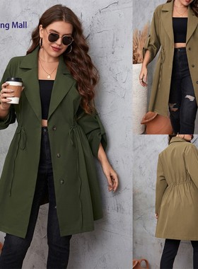 Plus Size Women Winter Autumn Coats Trench Coat Long Jacket
