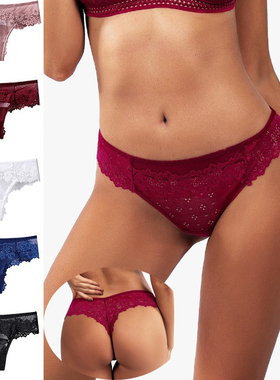 透气棉裆低腰蕾丝内裤 Women Lace Panties Low-waist Underwear