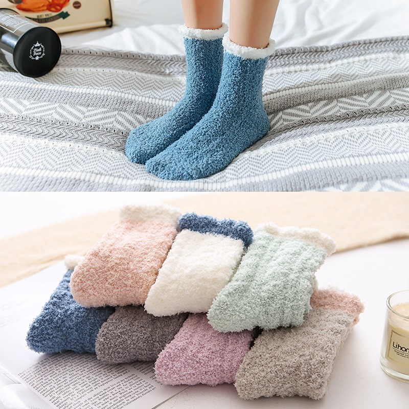 Fleece Lined Thermal Winter Socks for Women 冬季保暖珊瑚绒袜