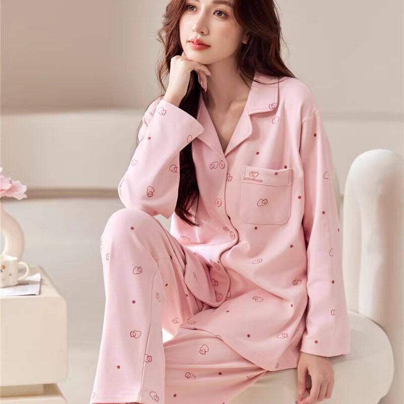 清仓嘉得芙冬季新款女士德绒长袖长裤开口保暖薄绒睡衣家居服套装