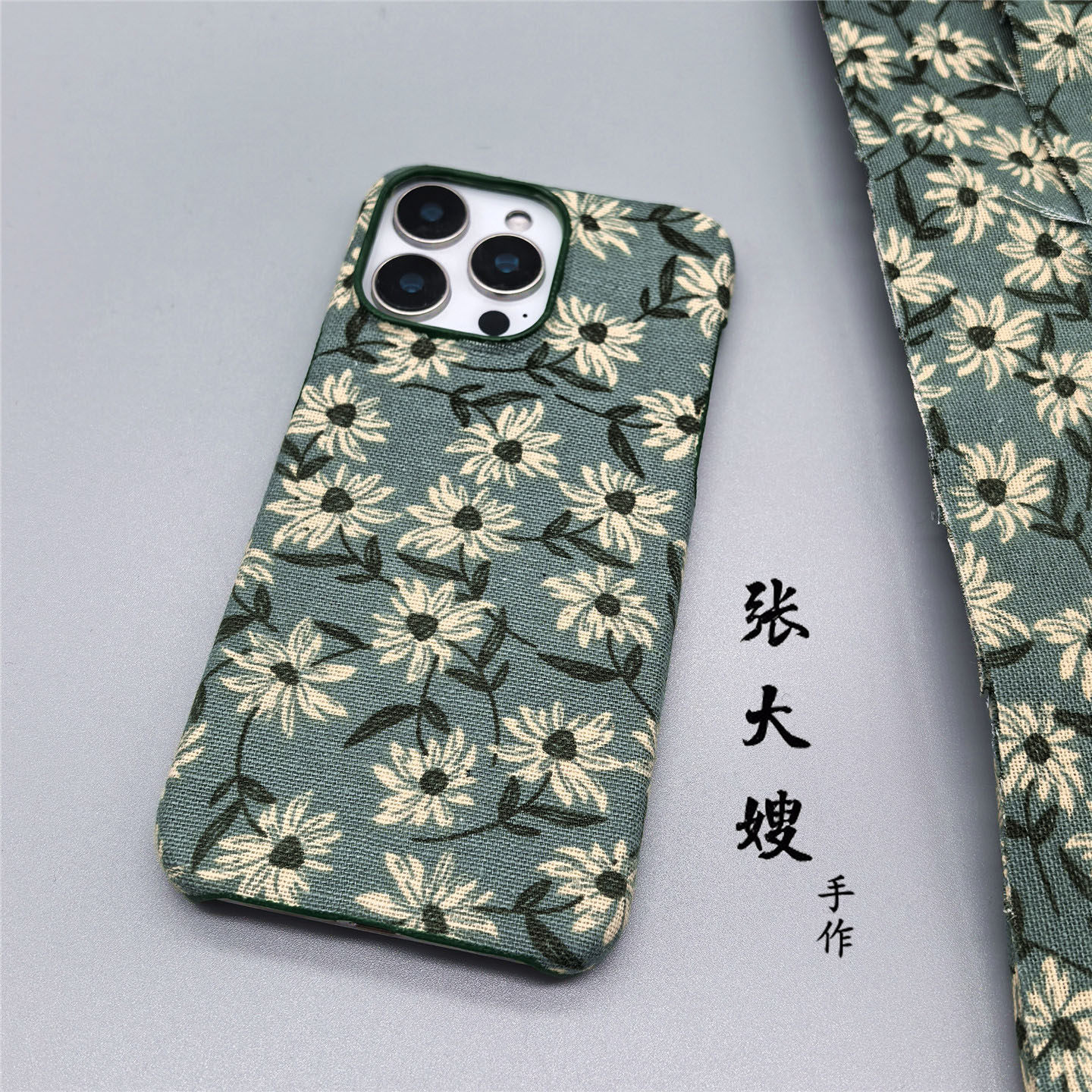 张大嫂原创文艺小花棉麻布艺适用于OPPOFindX9/X8S+/X7Ulrta/X6半包硬壳Reno15/14/13/12/11/pro手机壳男女款