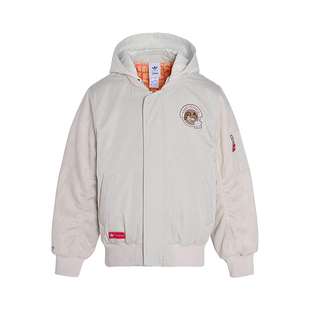 Adidas阿迪达斯儿童装男小童新年款棉服运动休闲连帽外套KS3161