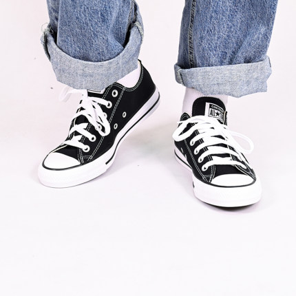 Converse/匡威All Star经典款黑色复古男女休闲低帮帆布鞋101001